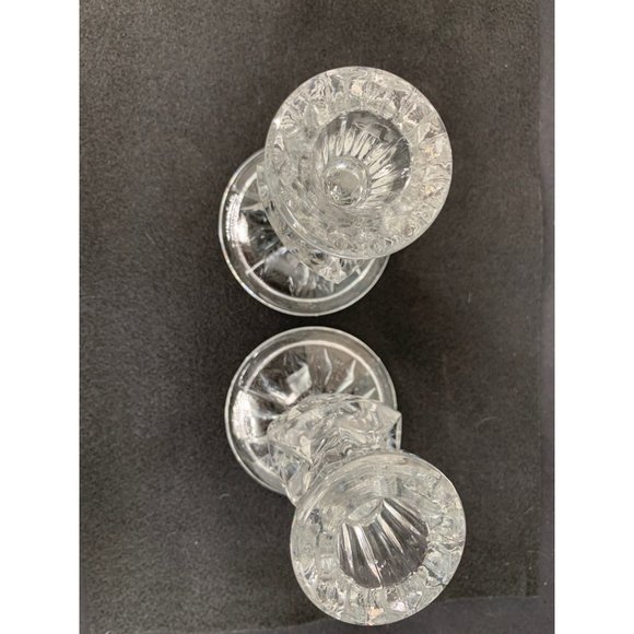 Pair of Lead Crystal Candle Stick Holders * - Picture 2 of 6